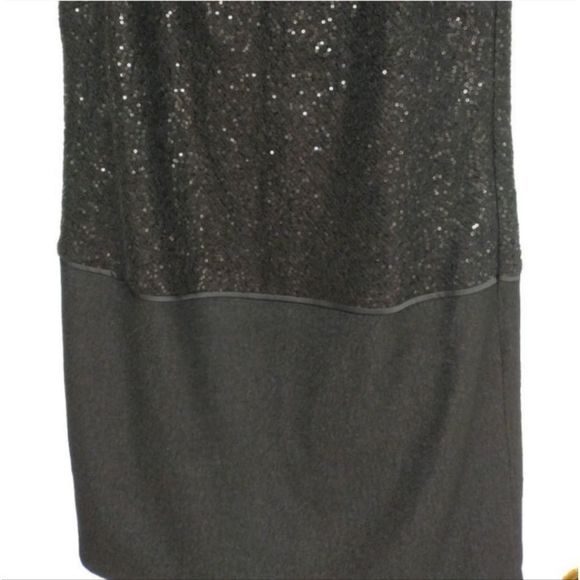 NWT LOFT Wool Blend Black Sequin Sleeveless Dress, size 14 - Picture 6 of 12